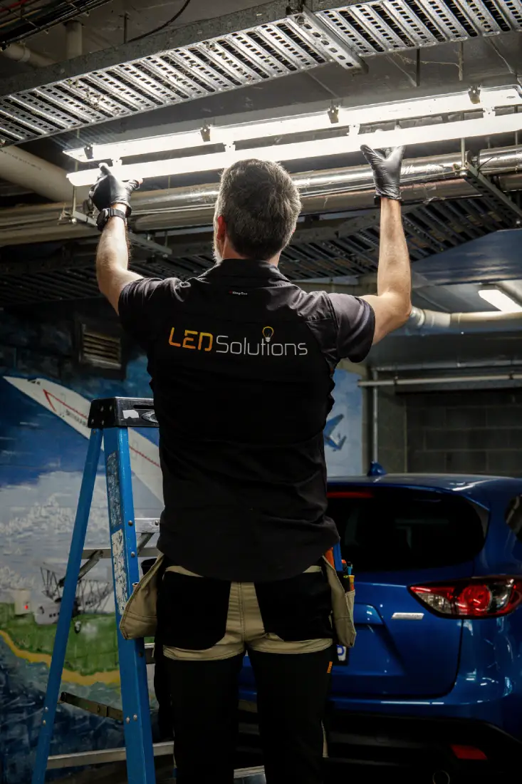 LED lighting upgrade in a Canberra commercial carpark